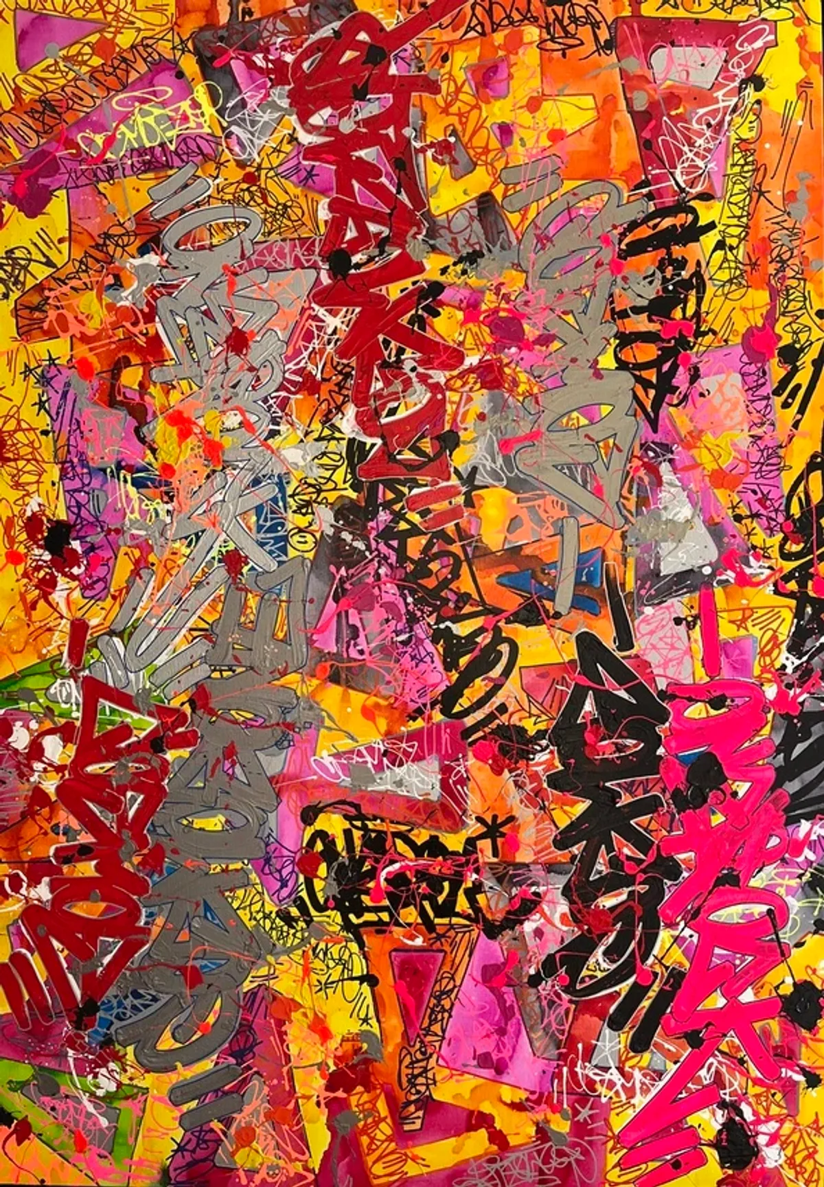 COSMOS — Cuba Libre (2024), Acrylique, spray & dripping monumental