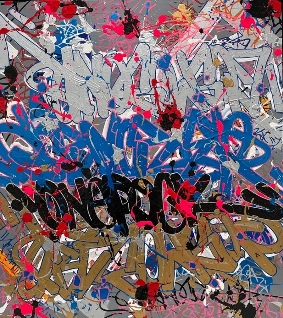 COSMOS — Stoned Again, exemple de l'axe horizontal du dripping