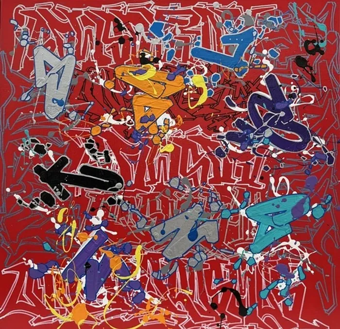 COSMOS — Various Letters, exemple de l'axe vertical du graffiti